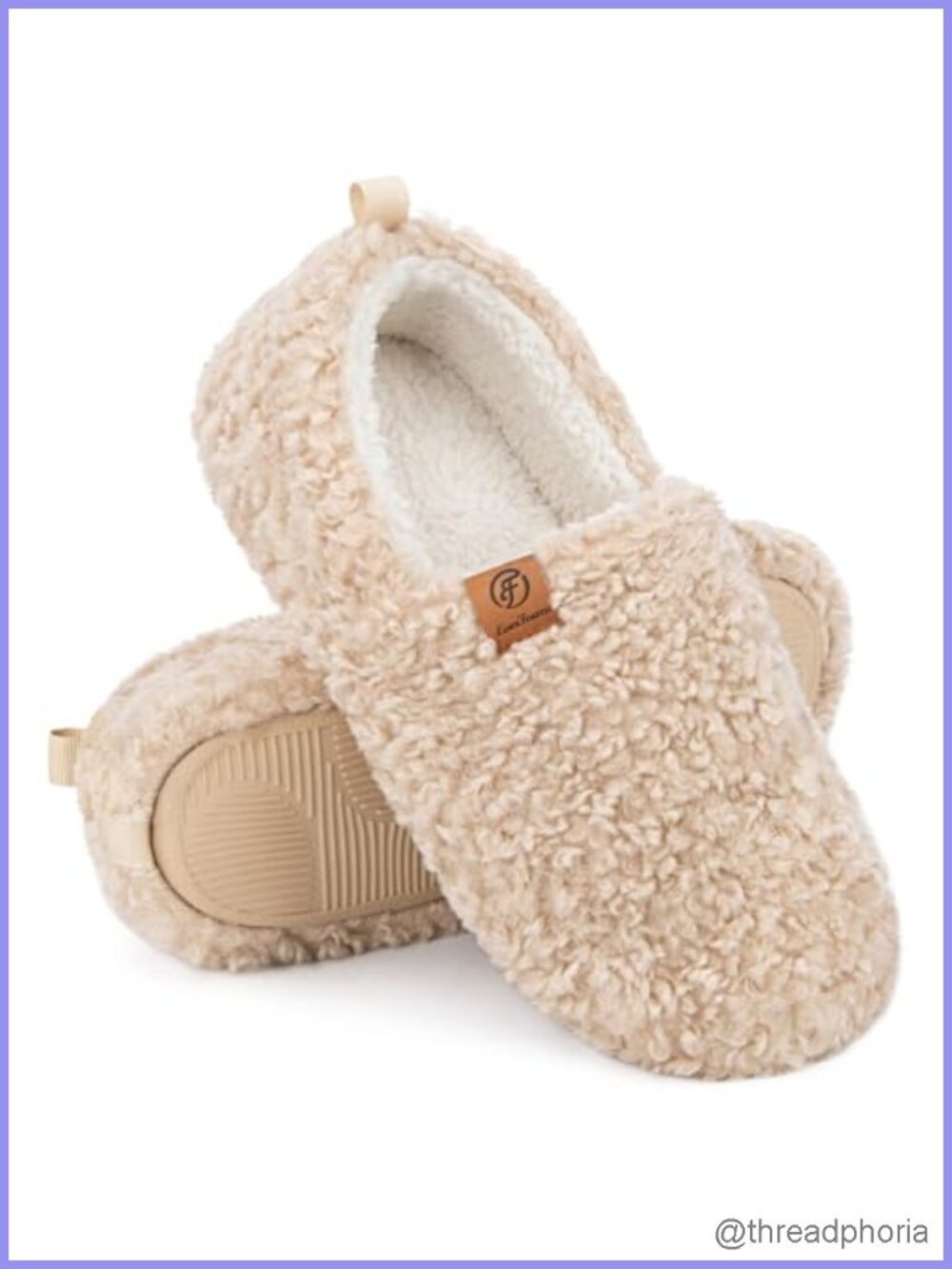 Women's Soft Curly Slippers Memory Foam Lightweight House Shoes
